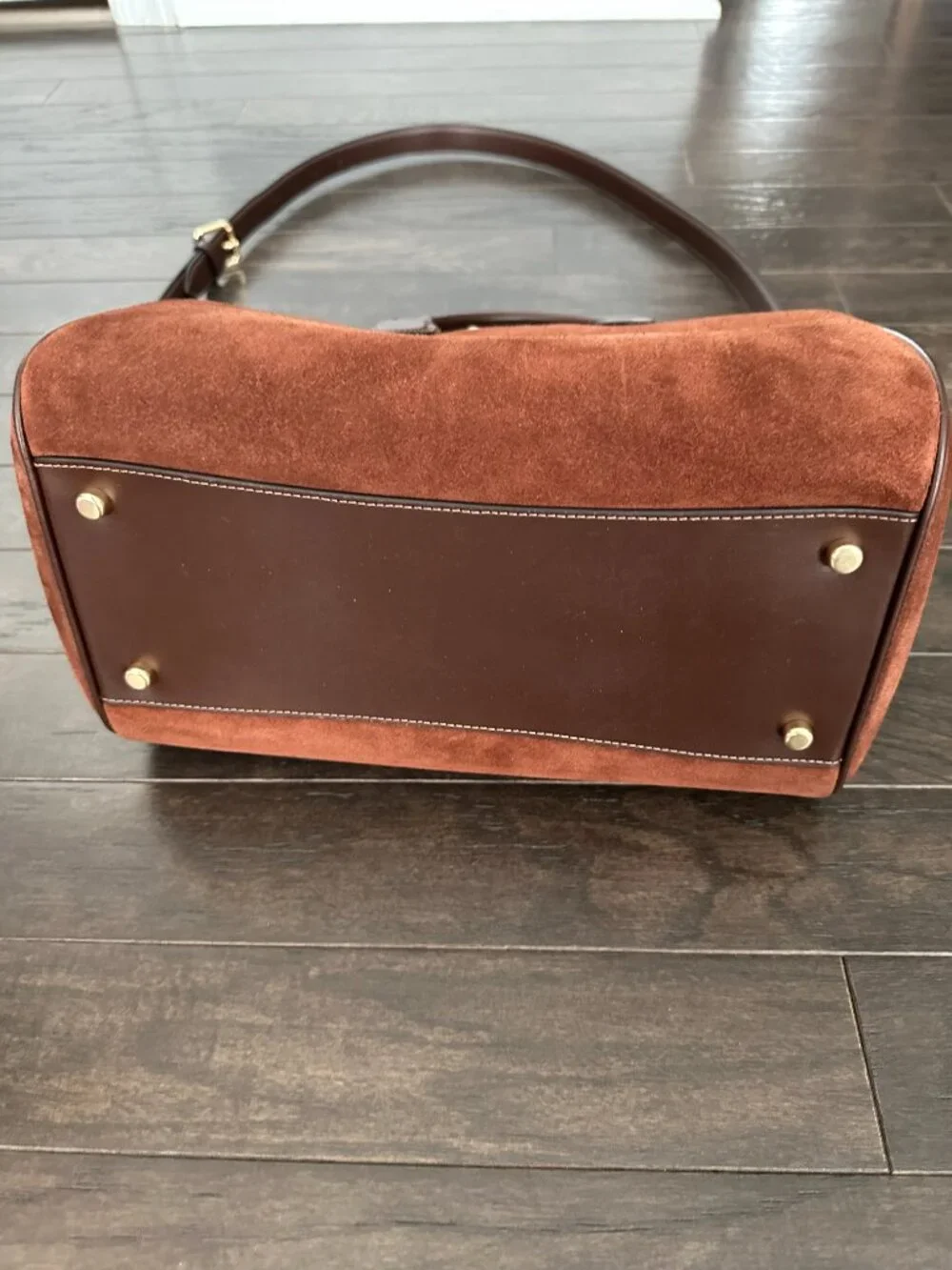 Coach Rowan Large Vintage Brown Suede Shoulder/Satchel Bag Style #F2522-CCC79 - Picture 7 of 8
